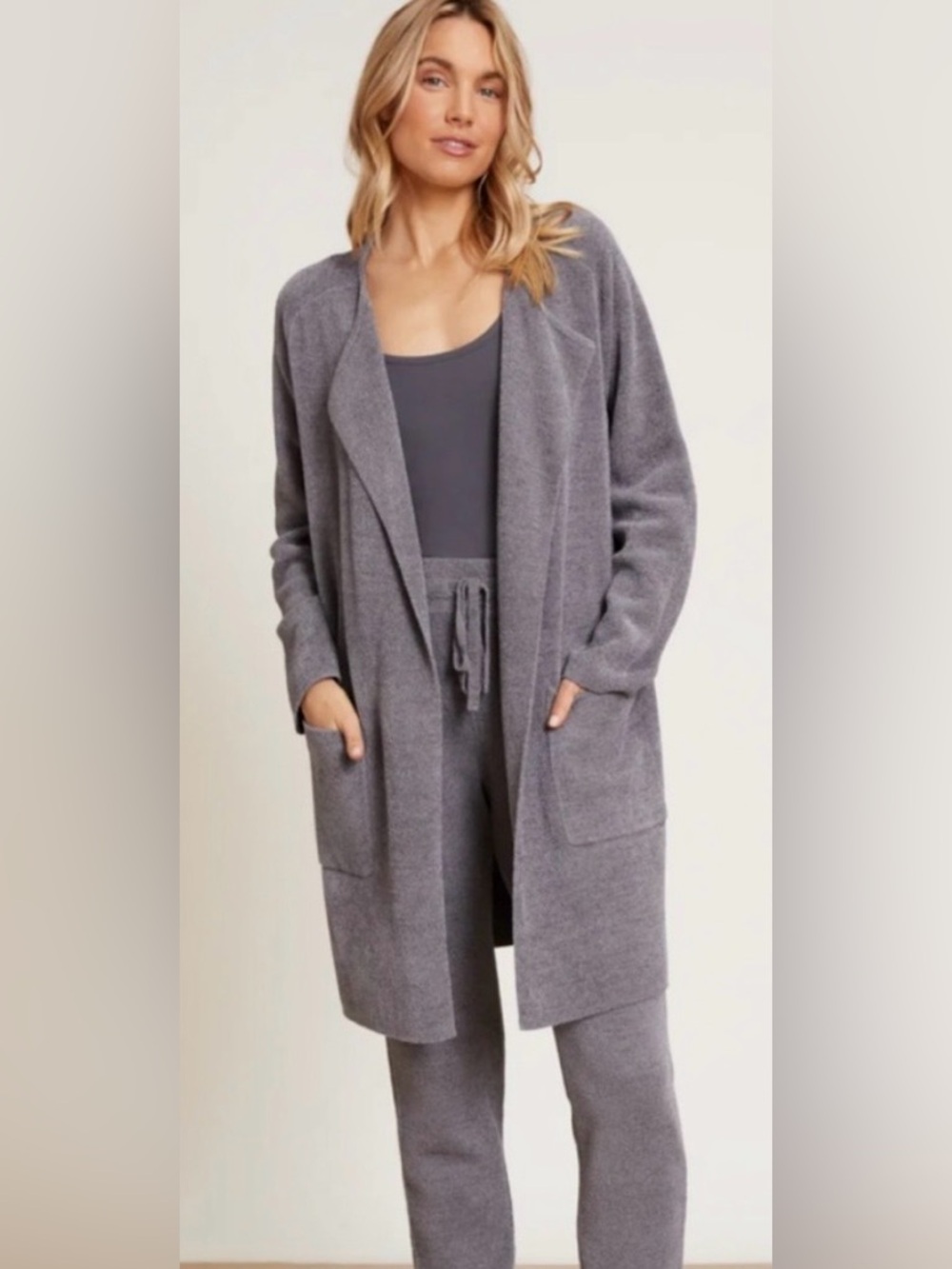 Barefoot Dreams Cozy Chic Ultra Light long cardigan NWOT